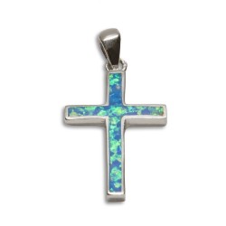 NM LOP001 silber Medaillon Kreuz mit Opal