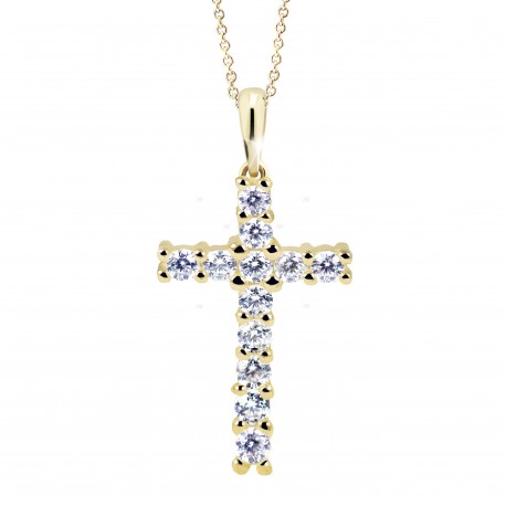 Cutie Jewellery Z6010y přívěsek křížek se zirkony
