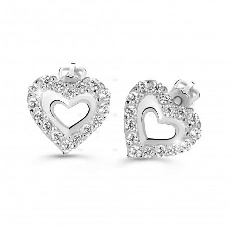 Cutie Jewellery Z60213w Ohrringe Herzen mit Brillanten